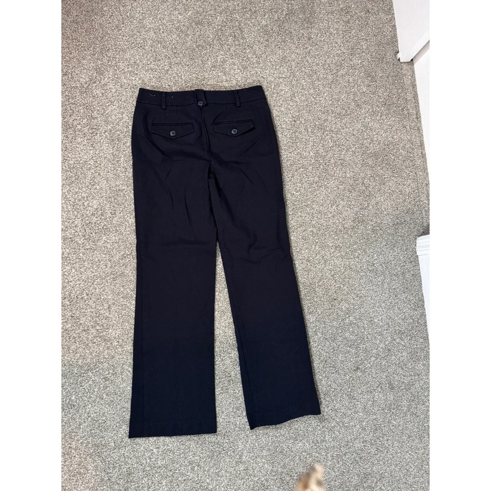 Ann Taylor Signature Career Corporate Navy Blue Straight Leg Dress Pants Size 6